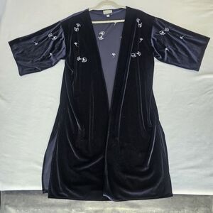 Elegant Black Velvet Robe
